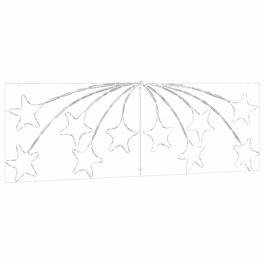 vidaXL Weihnachtsstern mit 432 LEDs Mehrfarbig 182 x 58 cm PVC