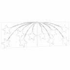 vidaXL Weihnachtsstern mit 432 LEDs Mehrfarbig 182 x 58 cm PVC