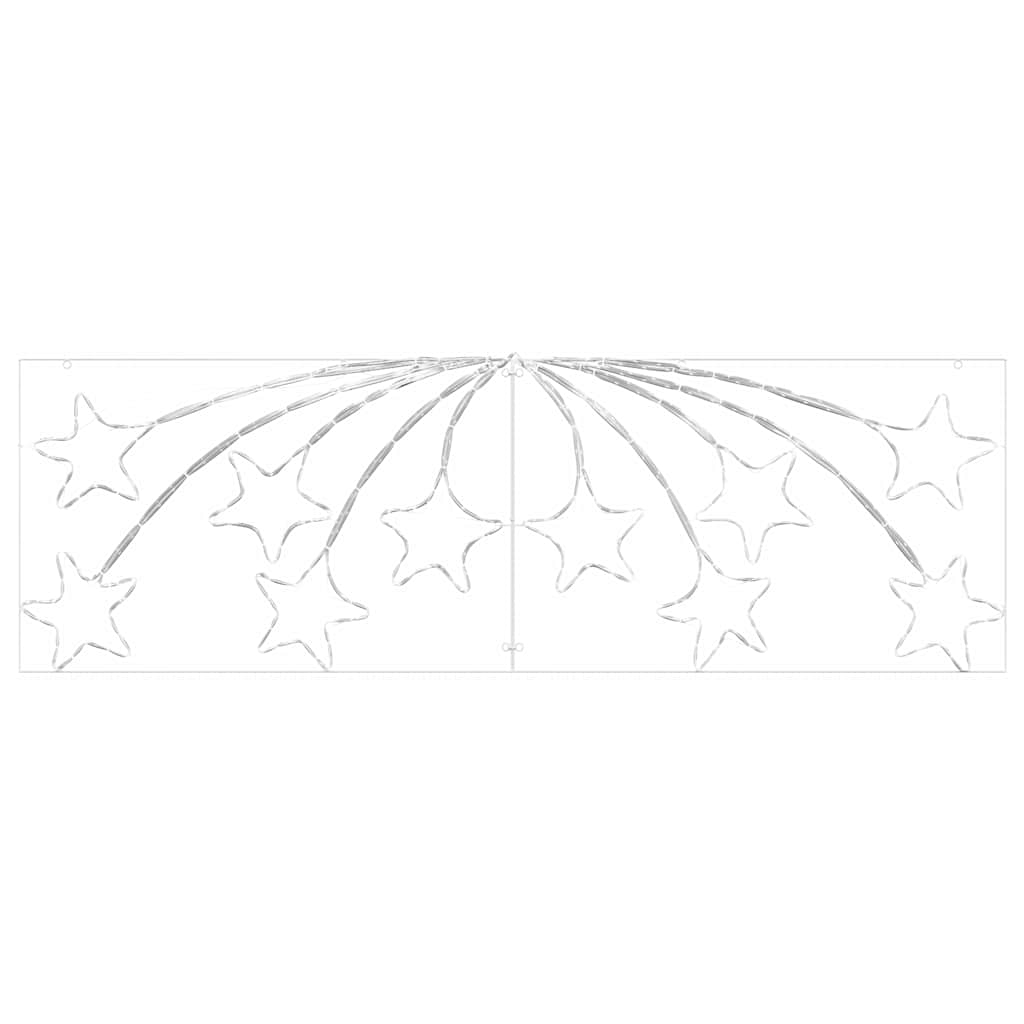 vidaXL Weihnachtsstern mit 432 LEDs Mehrfarbig 182 x 58 cm PVC