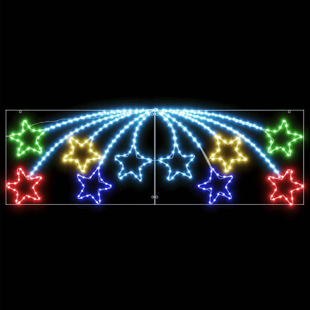 vidaXL Weihnachtsstern mit 432 LEDs Mehrfarbig 182 x 58 cm PVC