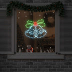 vidaXL Weihnachtsglocke mit 144 LEDs Mehrfarbig 57 x 47,5 cm PVC