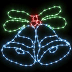 vidaXL Weihnachtsglocke mit 144 LEDs Mehrfarbig 57 x 47,5 cm PVC