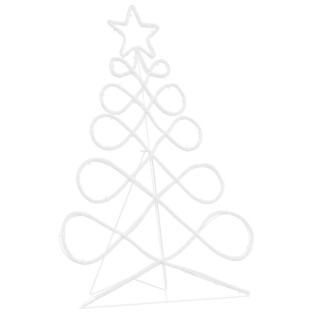 vidaXL Lichterbaum in Weihnachtsbaumform Mehrfarbig 78 x 58 cm PVC