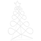 vidaXL Lichterbaum in Weihnachtsbaumform Mehrfarbig 78 x 58 cm PVC