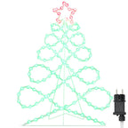 vidaXL Lichterbaum in Weihnachtsbaumform Mehrfarbig 78 x 58 cm PVC