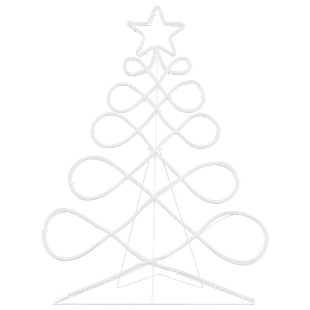 vidaXL Lichterbaum in Weihnachtsbaumform Mehrfarbig 78 x 58 cm PVC
