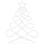 vidaXL Lichterbaum in Weihnachtsbaumform Mehrfarbig 78 x 58 cm PVC