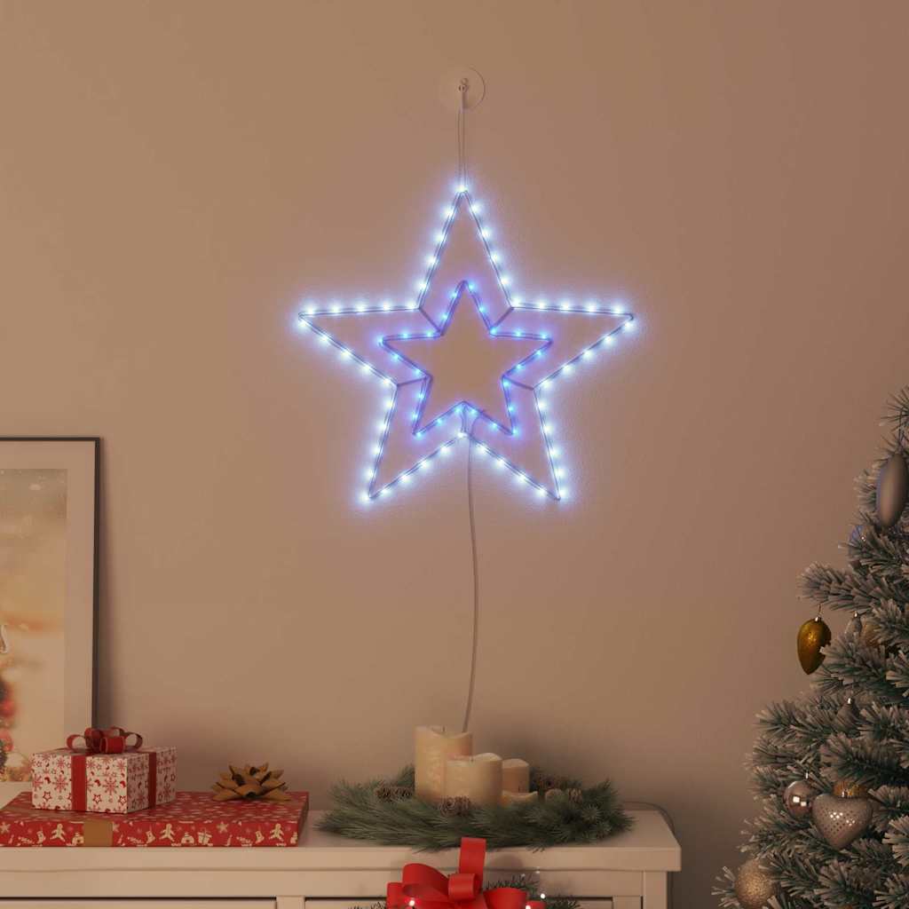 vidaXL Weihnachtsstern mit 72 LEDs Kaltweiß 51,5 x 50 x 0,65 cm Eisen
