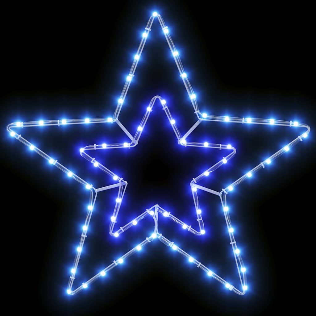 vidaXL Weihnachtsstern mit 72 LEDs Kaltweiß 51,5 x 50 x 0,65 cm Eisen