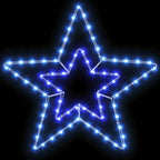 vidaXL Weihnachtsstern mit 72 LEDs Kaltweiß 51,5 x 50 x 0,65 cm Eisen