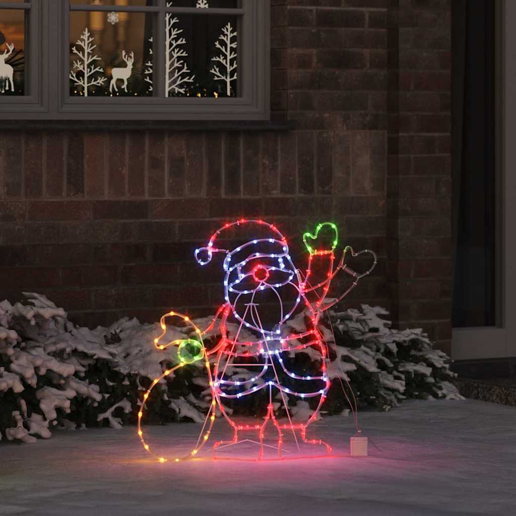 vidaXL Santa Claus Licht Mehrfarbig 58,5 x 60 x 1,3 cm Eisen