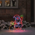 vidaXL Santa Claus Licht Mehrfarbig 58,5 x 60 x 1,3 cm Eisen