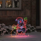 vidaXL Santa Claus Licht Mehrfarbig 58,5 x 60 x 1,3 cm Eisen