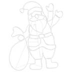 vidaXL Santa Claus Licht Mehrfarbig 58,5 x 60 x 1,3 cm Eisen