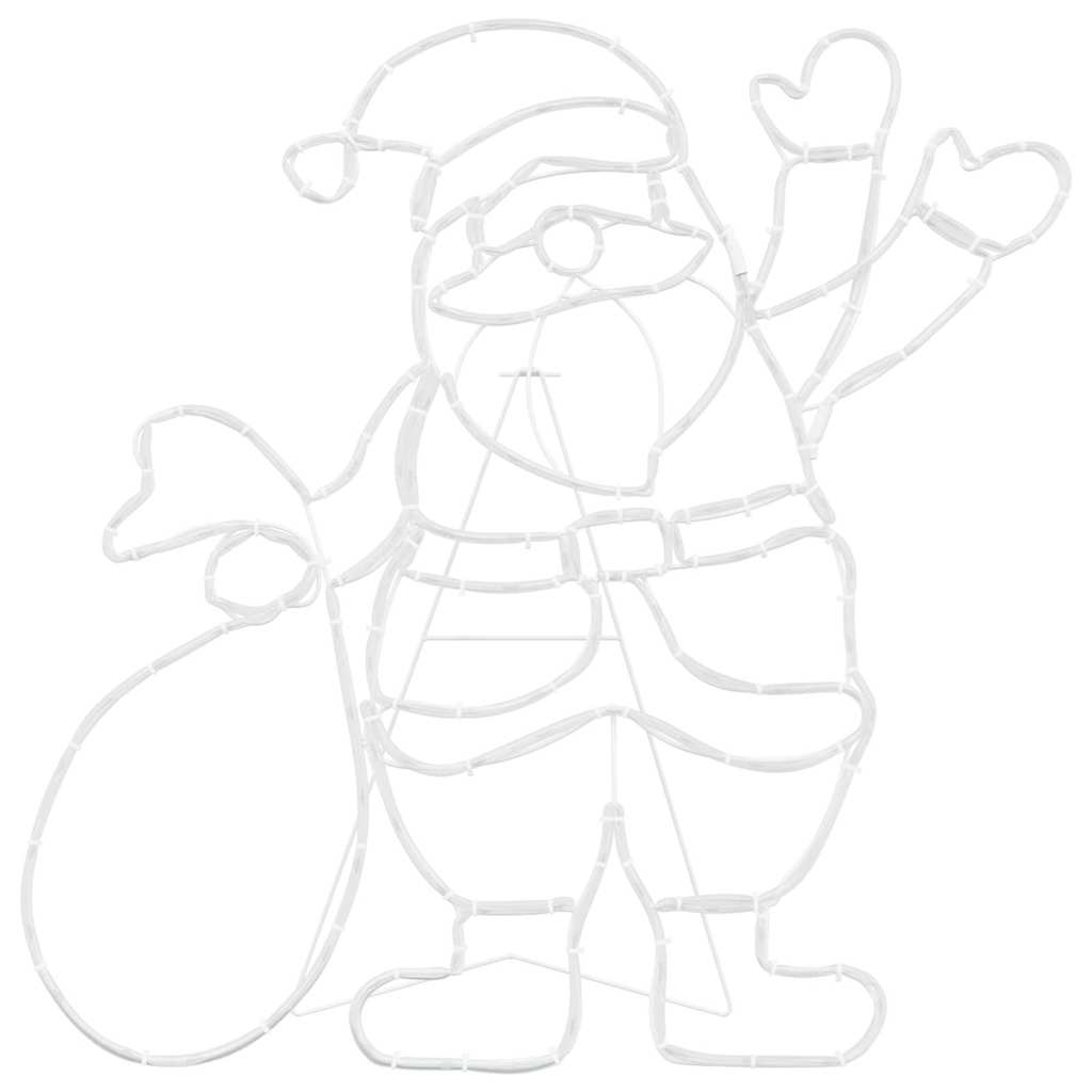 vidaXL Santa Claus Licht Mehrfarbig 58,5 x 60 x 1,3 cm Eisen