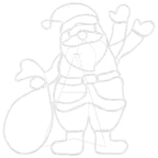 vidaXL Santa Claus Licht Mehrfarbig 58,5 x 60 x 1,3 cm Eisen