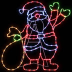 vidaXL Santa Claus Licht Mehrfarbig 58,5 x 60 x 1,3 cm Eisen