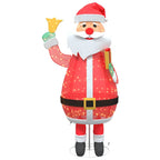 vidaXL Weihnachtsmann mit 200 LEDs Warmes Weiß 100 x 180 cm Stoff