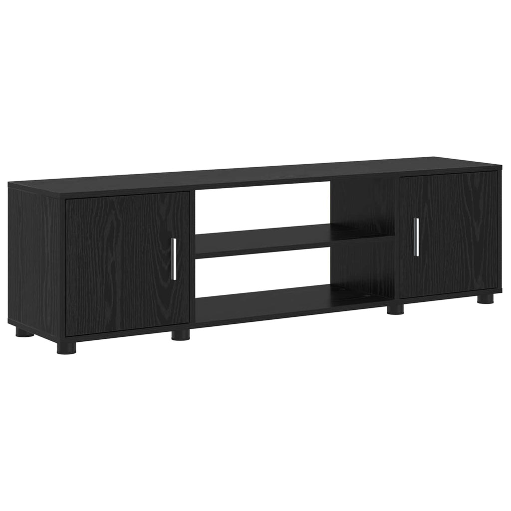 vidaXL TV-Schrankset 4 pcs Schwarz Eichen-Optik Holzwerkstoff