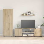 vidaXL TV-Schrankset Wandmontiert 4 pcs Sonoma-Eiche Holzwerkstoff
