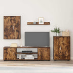 vidaXL TV-Schrankset 4 pcs Geräucherte Eiche Holzwerkstoff