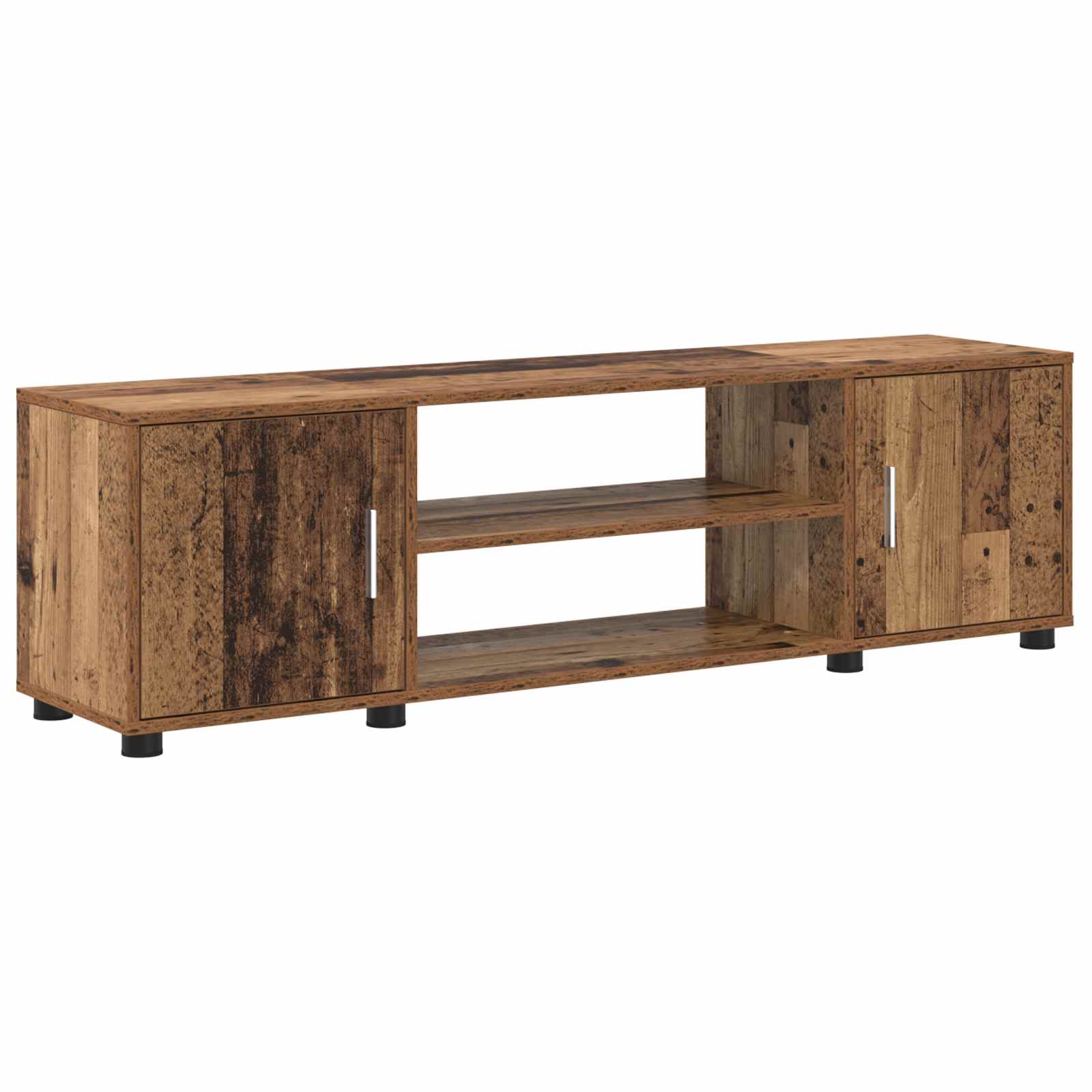 vidaXL TV-Schrankset Wandmontiert 4 pcs Altholz Holzwerkstoff