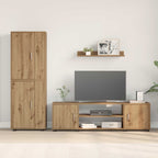 vidaXL TV-Schrankset Wandmontiert 4 pcs Artisan-Eiche Holzwerkstoff