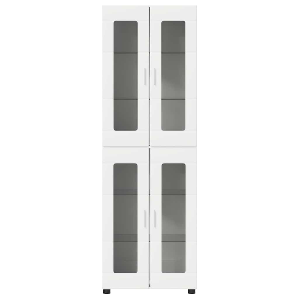 vidaXL Highboard mit Regal FLORIN Weiß 60 x 35 x 182 cm Holzwerkstoff
