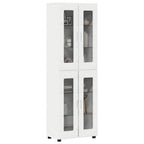 vidaXL Highboard mit Regal FLORIN Weiß 60 x 35 x 182 cm Holzwerkstoff
