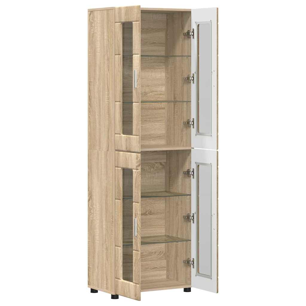 vidaXL Highboard FLORIN Sonoma-Eiche 60 x 35 x 182 cm Holzwerkstoff