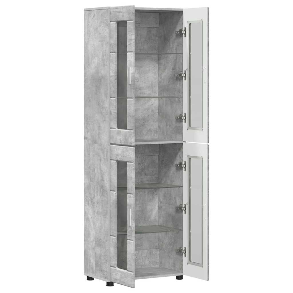 vidaXL Highboard FLORIN Beton Grau 60 x 35 x 182 cm Holzwerkstoff