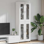 vidaXL Highboard FLORIN Hochglanz Weiß 60 x 35 x 182 cm Holzwerkstoff