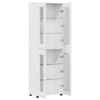 vidaXL Highboard FLORIN Hochglanz Weiß 60 x 35 x 182 cm Holzwerkstoff