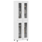 vidaXL Highboard FLORIN Hochglanz Weiß 60 x 35 x 182 cm Holzwerkstoff
