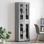 vidaXL Highboard FLORIN Graues Sonoma 60 x 35 x 182 cm Holzwerkstoff
