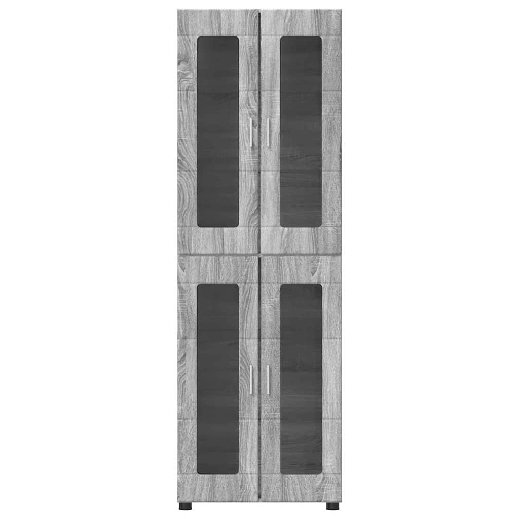 vidaXL Highboard FLORIN Graues Sonoma 60 x 35 x 182 cm Holzwerkstoff
