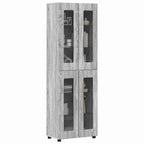 vidaXL Highboard FLORIN Graues Sonoma 60 x 35 x 182 cm Holzwerkstoff