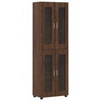 vidaXL Highboard mit Regal FLORIN Braun Eichen-Optik 60 x 35 x 182 cm