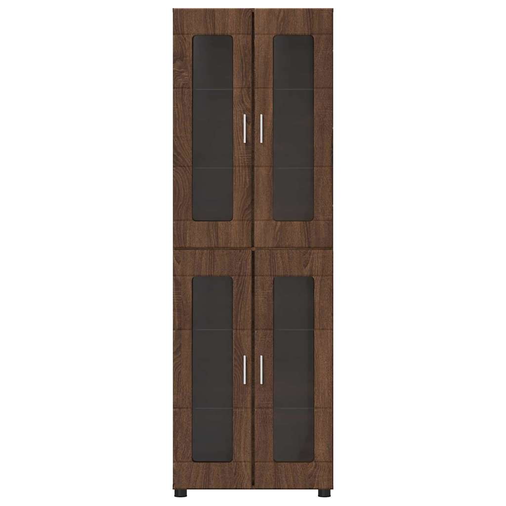 vidaXL Highboard mit Regal FLORIN Braun Eichen-Optik 60 x 35 x 182 cm