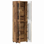 vidaXL Highboard mit Tür FLORIN Altholz 60 x 35 x 182 cm Holzwerkstoff