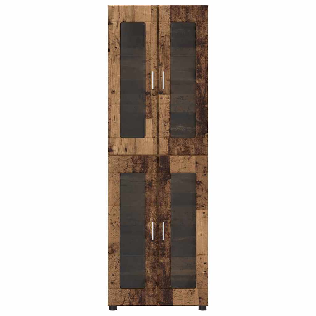 vidaXL Highboard mit Tür FLORIN Altholz 60 x 35 x 182 cm Holzwerkstoff