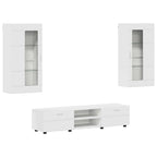 vidaXL TV-Schrankset mit Schubladen FLORIN 3 pcs Weiß Holzwerkstoff