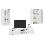 vidaXL TV-Schrankset mit Schubladen FLORIN 3 pcs Weiß Holzwerkstoff