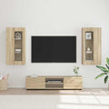 vidaXL TV-Schrankset mit Regal FLORIN 3 pcs Sonoma-Eiche Holzwerkstoff