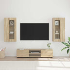 vidaXL TV-Schrankset mit Regal FLORIN 3 pcs Sonoma-Eiche Holzwerkstoff