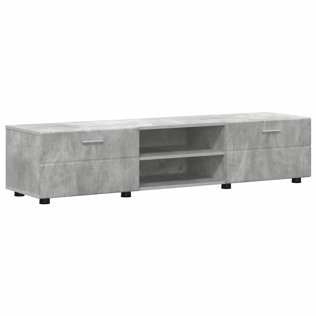 vidaXL TV-Schrankset mit Regal FLORIN 3 pcs Beton Grau Holzwerkstoff