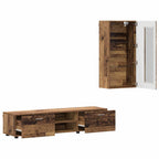 vidaXL TV-Schrankset mit Schubladen FLORIN 3 pcs Altholz Holzwerkstoff