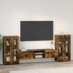 vidaXL TV-Schrankset FLORIN 3 pcs Geräucherte Eiche Holzwerkstoff