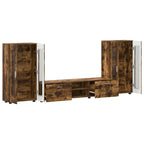 vidaXL TV-Schrankset FLORIN 3 pcs Geräucherte Eiche Holzwerkstoff