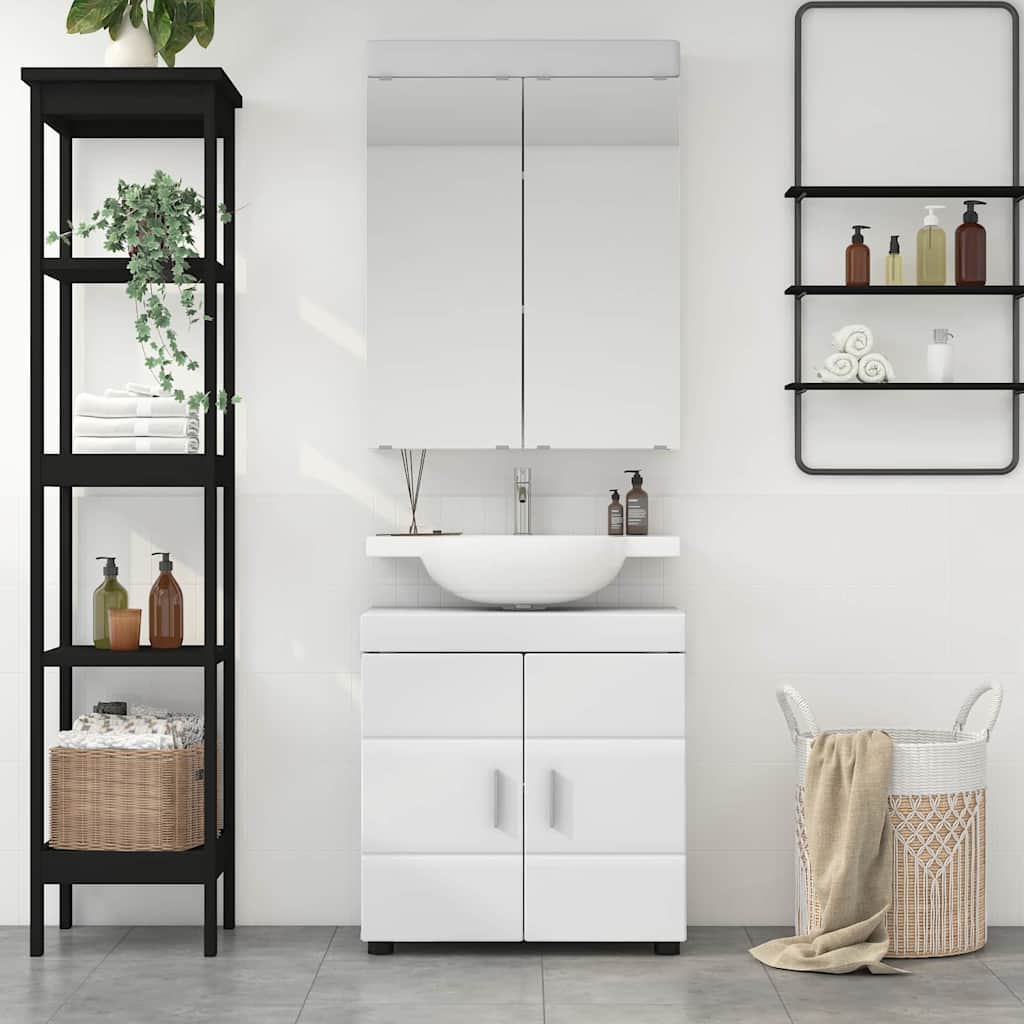 vidaXL Badezimmermöbel-Set TULUM 2 pcs Weiß 60 x 34 x 63 cm